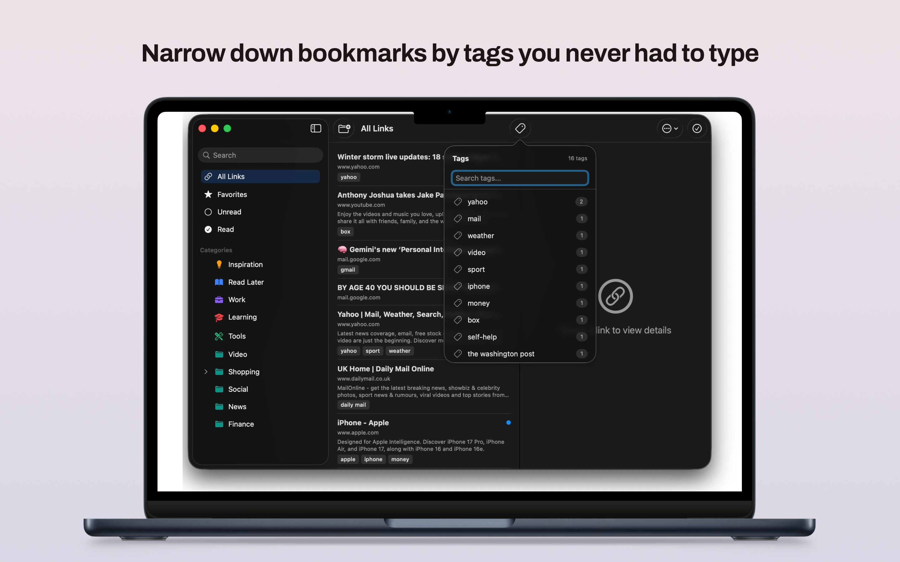 Configure your preferences, including iCloud sync and theme settings